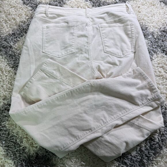 J.‎ Jill Ivory Velour Slim Leg Pants, Size 12 - Picture 5 of 5